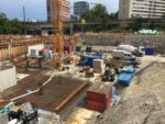 Baustelle München mit Bodenplatte