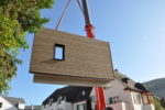 Holz Beton Wand