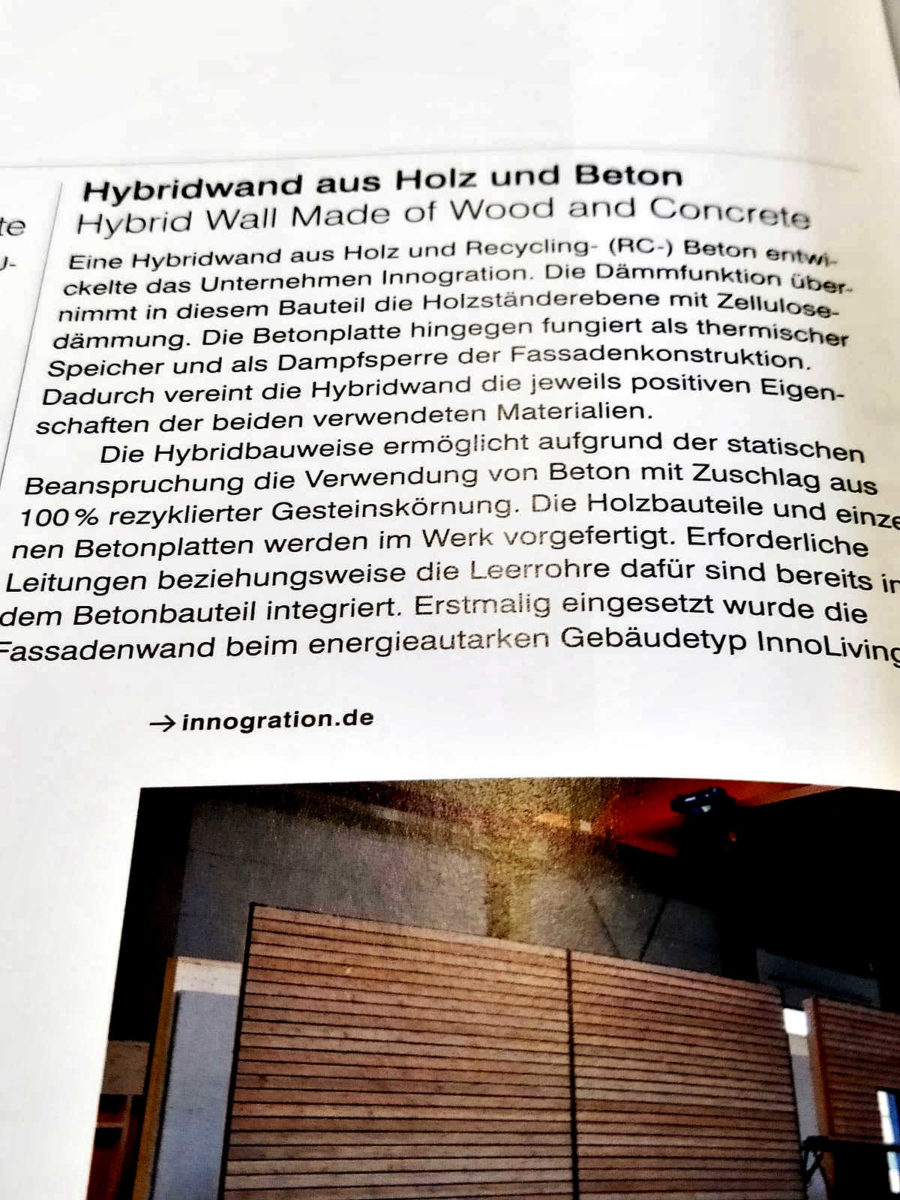 Pressebericht – Die Detail berichtet über die Hybridwand aus Holz und